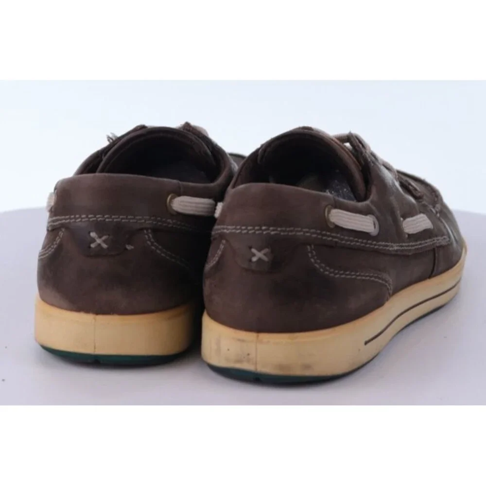 ECCO Men's Casual Comfort Boat Shoes Size EU 40 US 6-6.5 Leather Brown